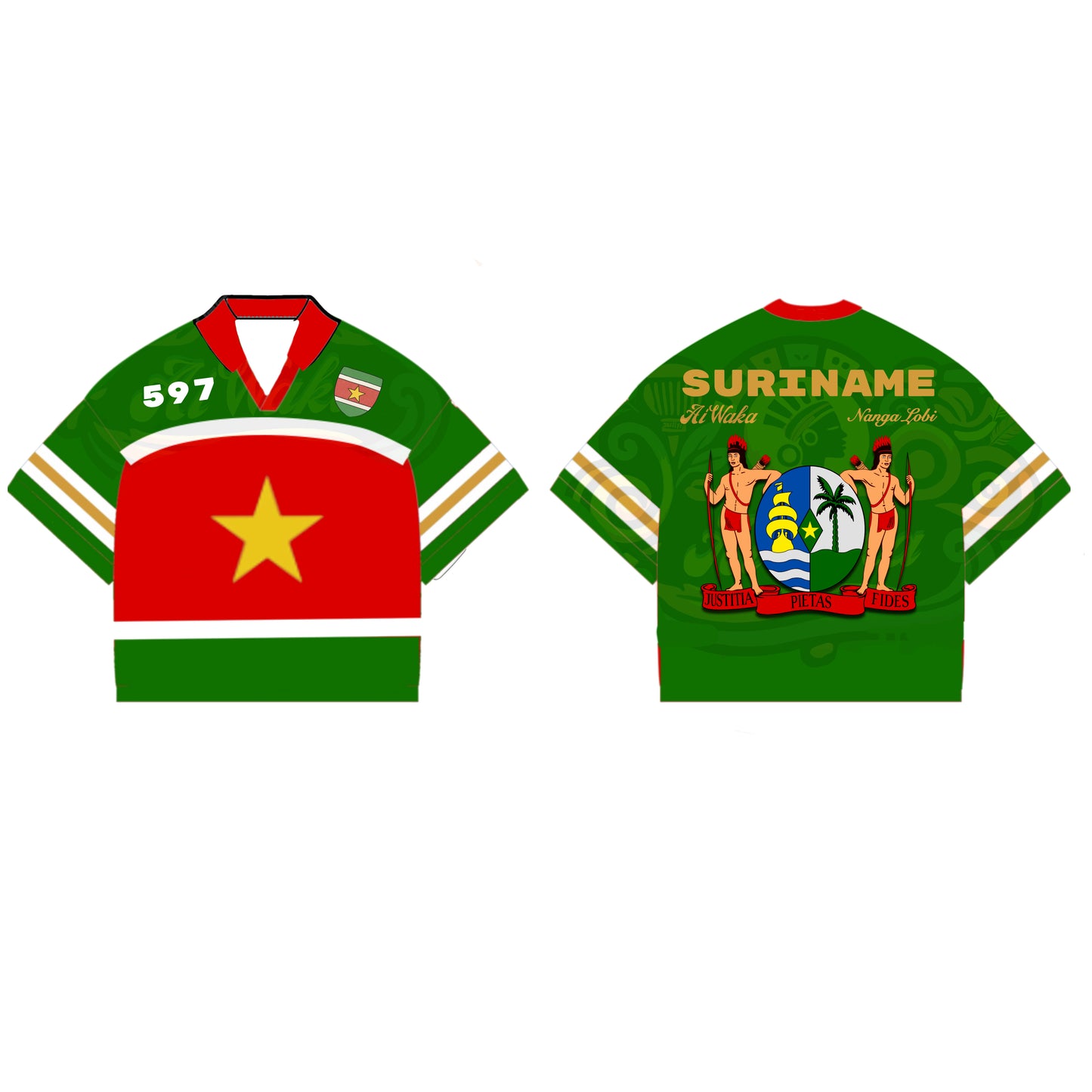 Suriname Football Jersey (kids+unisex)