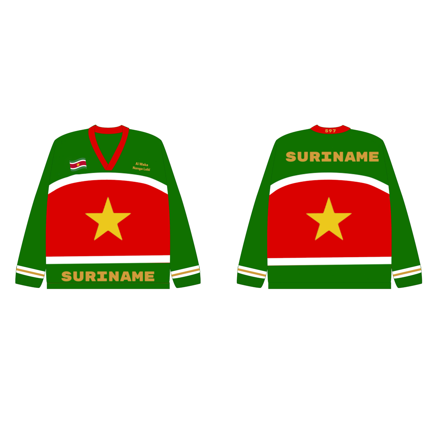 Longsleeve Suriname Geweven Jersey (Unisex)