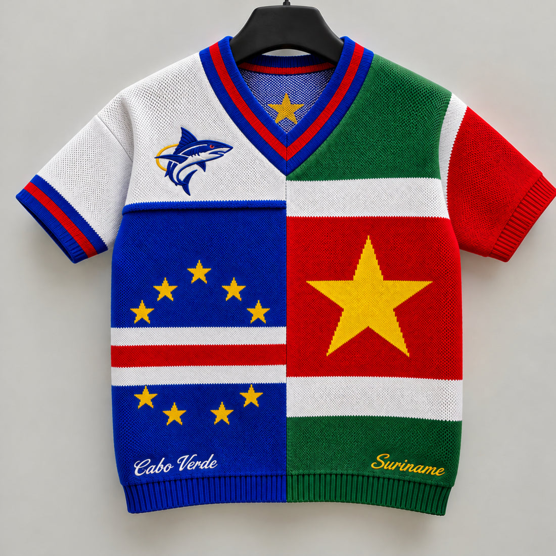 Cabo Verde × Suriname Geweven Jersey Kids